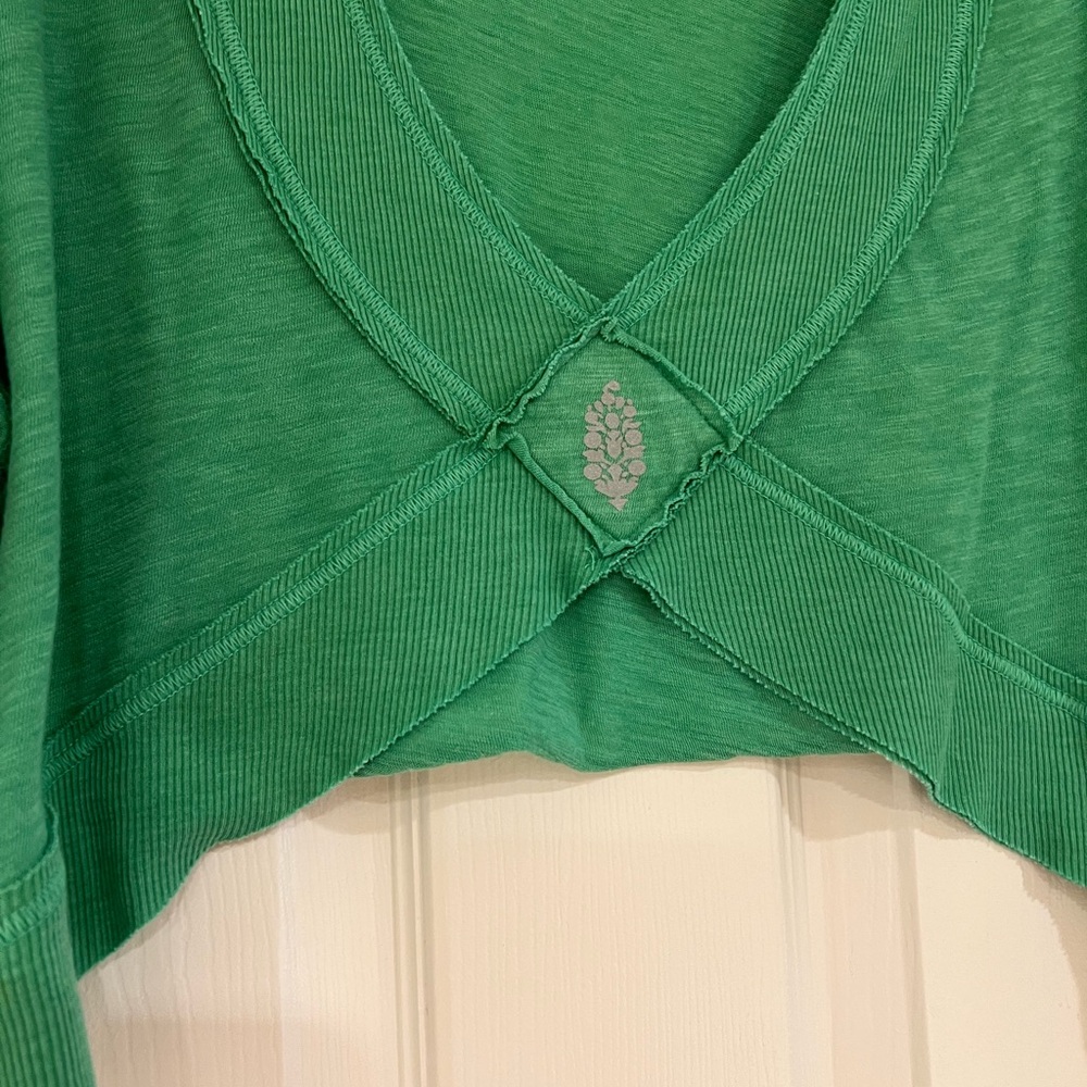Free People Movement My Time Layer Open Back Crop Top XS Green - Picture 7 of 7